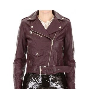Michael Kors crinkled leather jacket